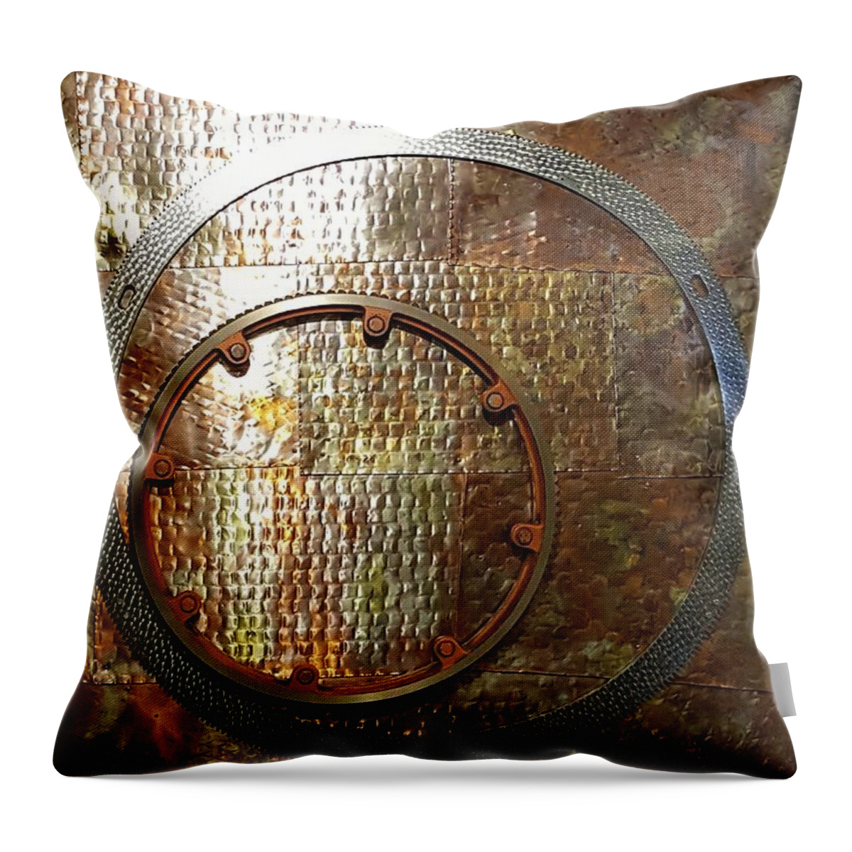 Rings Throw Pillow featuring the photograph 2 Rings Copper by Rob Hans