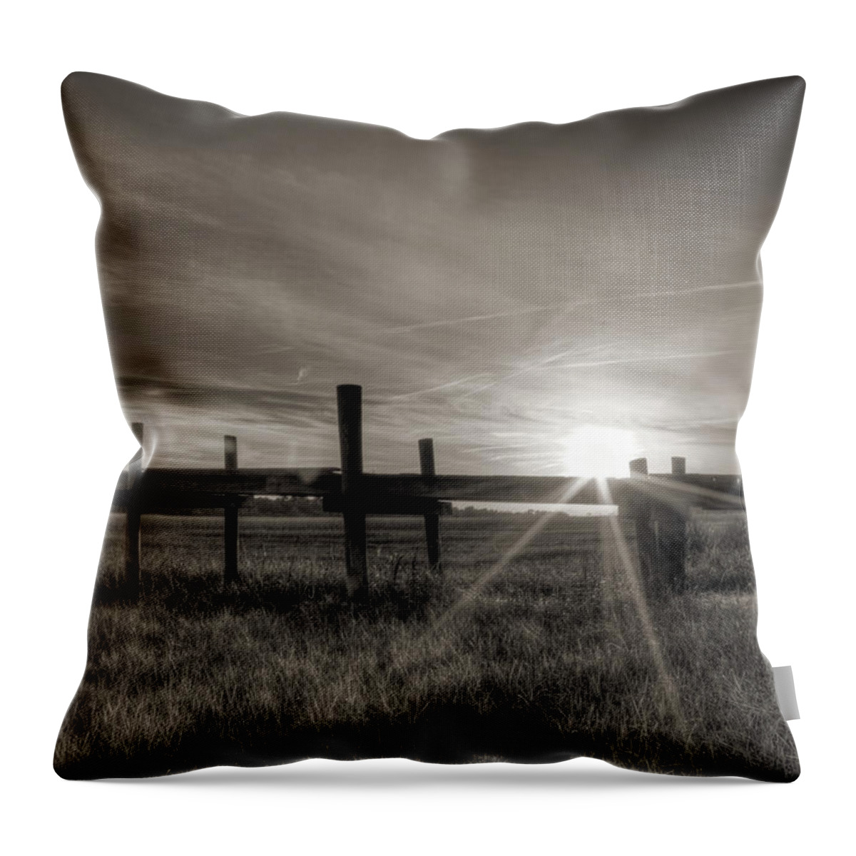 Sol Legare Throw Pillow featuring the photograph Sol Legare Sunset #2 by Dustin K Ryan