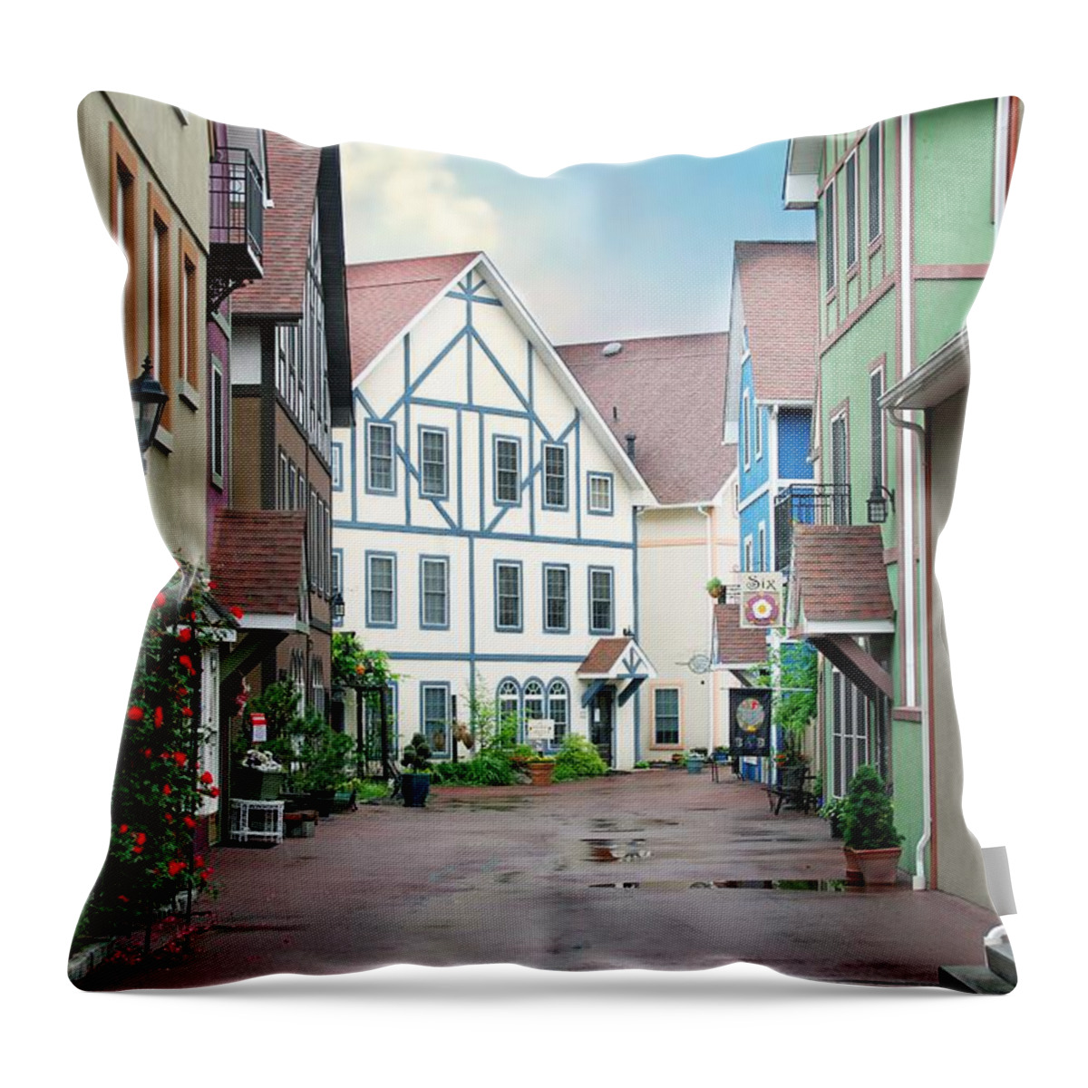 Stoudtburg Village Throw Pillow featuring the photograph Stoudtburg Village #2 by Jackson Pearson