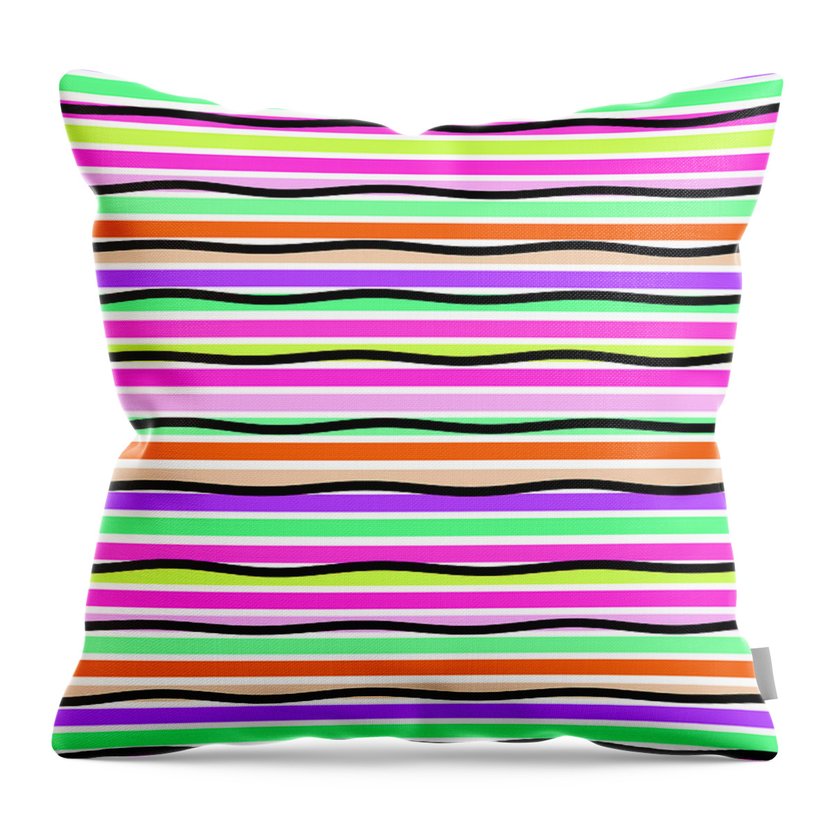 Stripes Throw Pillow featuring the digital art Stripes by Louisa Knight