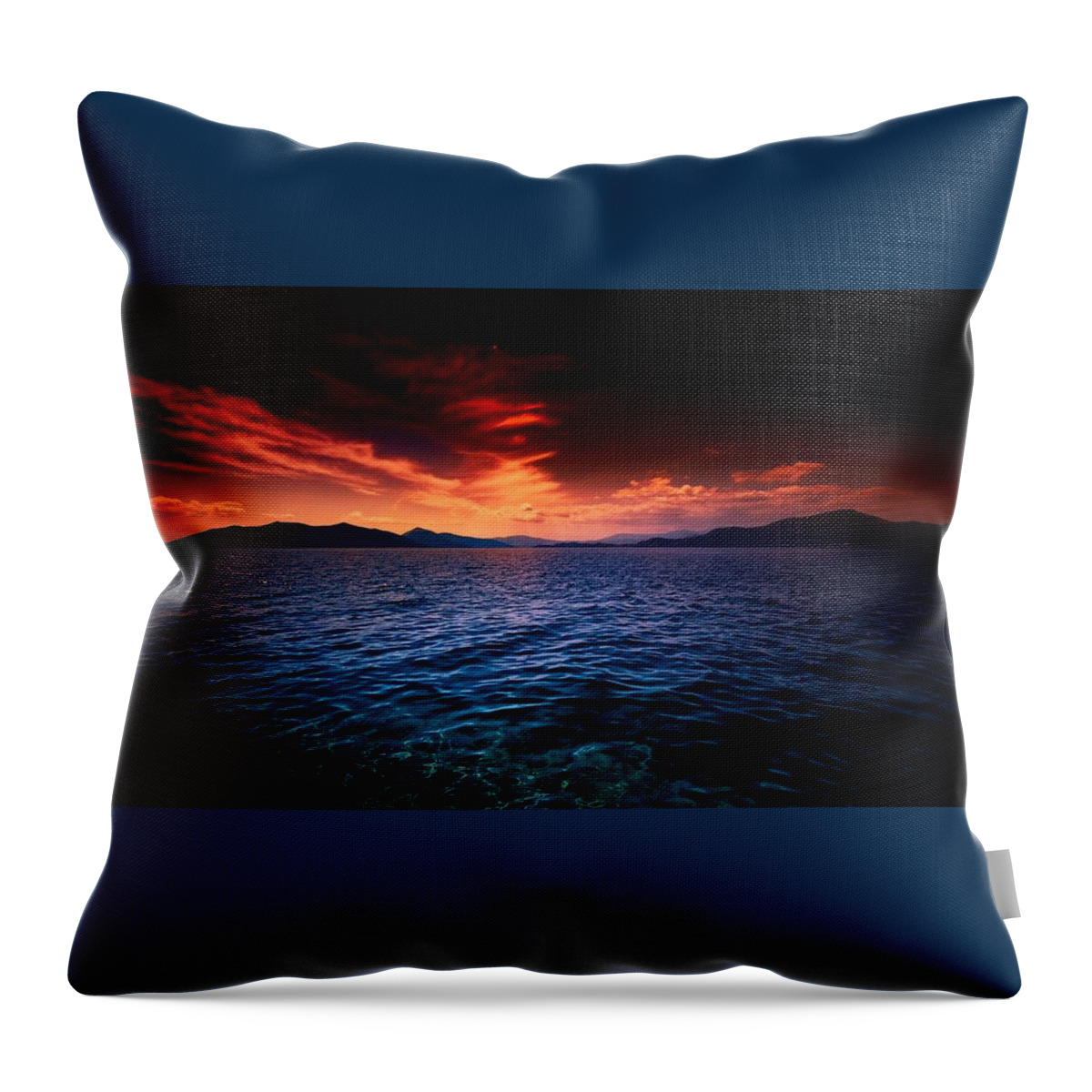Sunset Throw Pillow featuring the digital art Sunset #2 by Maye Loeser