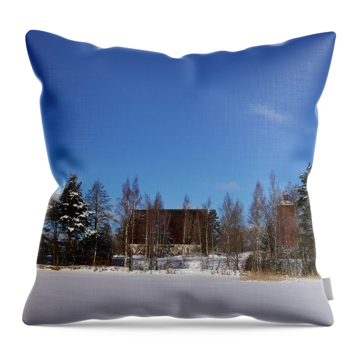 Finland Throw Pillow featuring the photograph The Church of St Mary in Sastamala #2 by Jouko Lehto