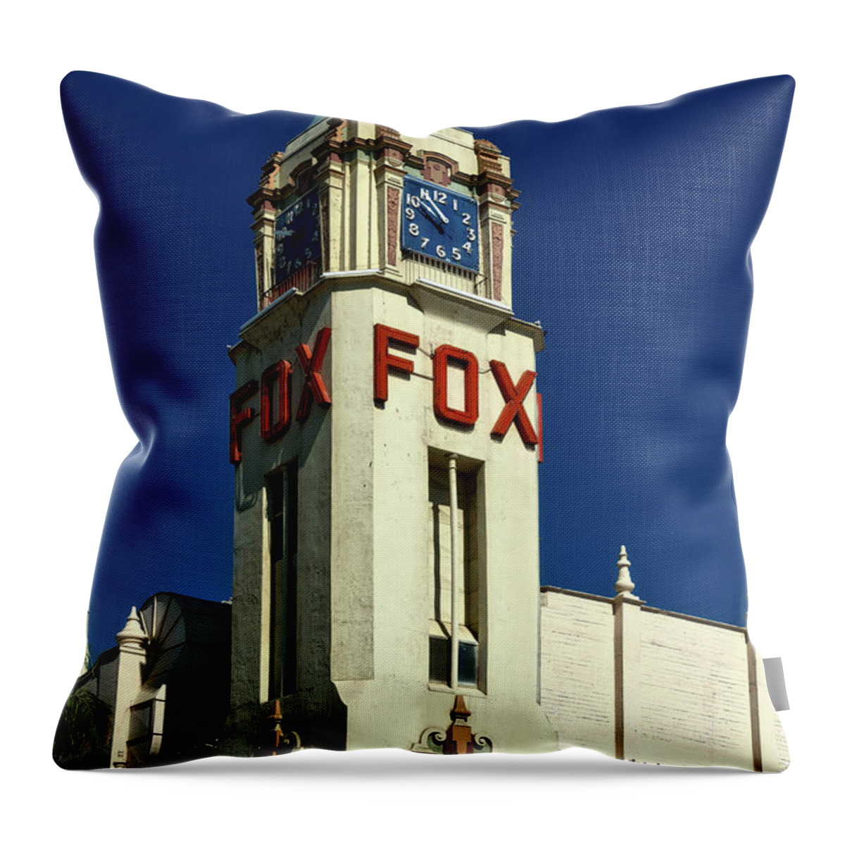 Fox Theatre Throw Pillow featuring the photograph The Fox Theatre #2 by Mountain Dreams