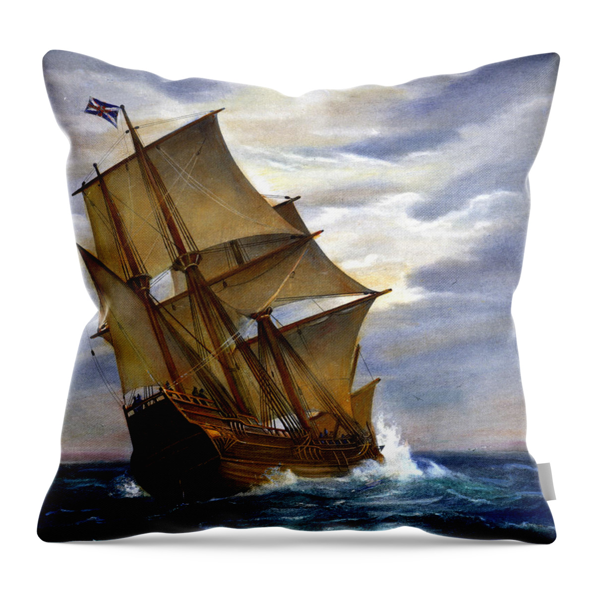 1620 Throw Pillow featuring the photograph The Mayflower #2 by Granger