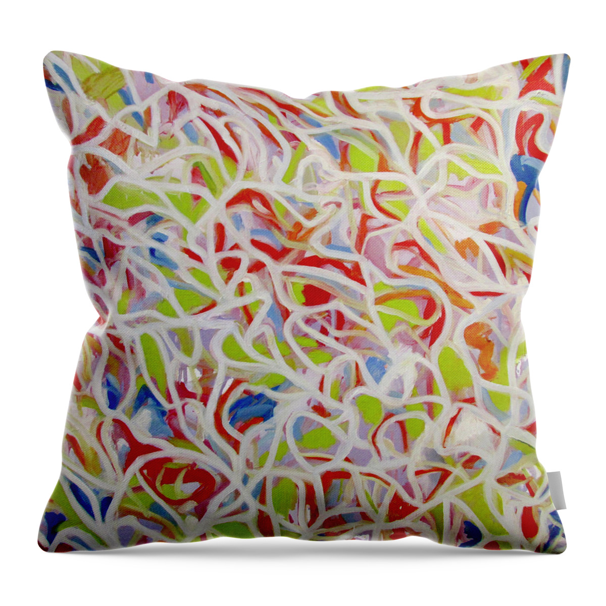 Abstract Throw Pillow featuring the painting The Path #2 by Steven Miller