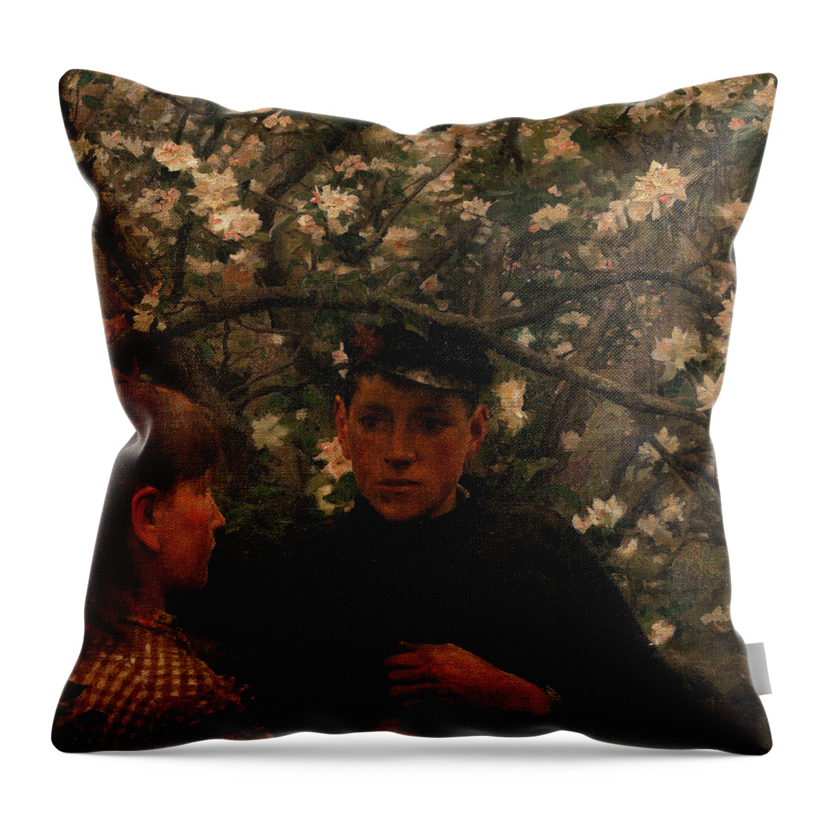 Promise Throw Pillow featuring the painting The Promise #4 by Henry Scott Tuke