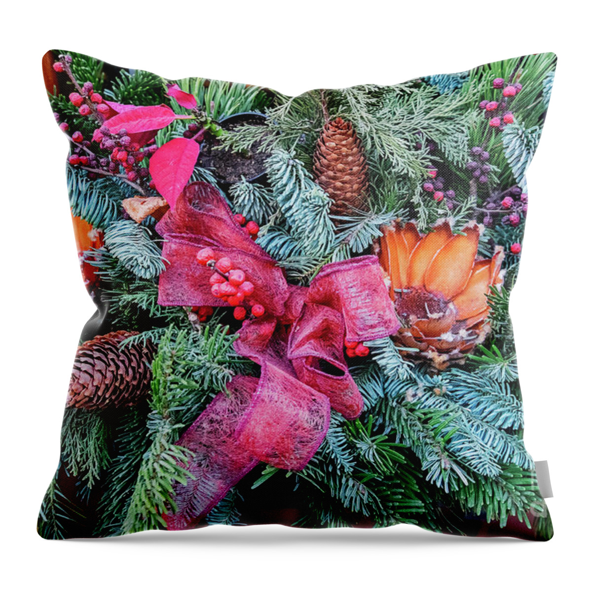 Art Throw Pillow featuring the photograph Traditional Winter Decoration #2 by Ariadna De Raadt