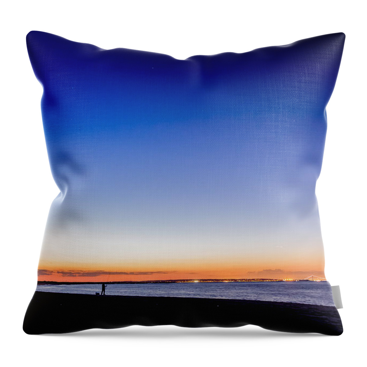 Brooklyn Throw Pillow featuring the photograph Twilight #2 by SAURAVphoto Online Store