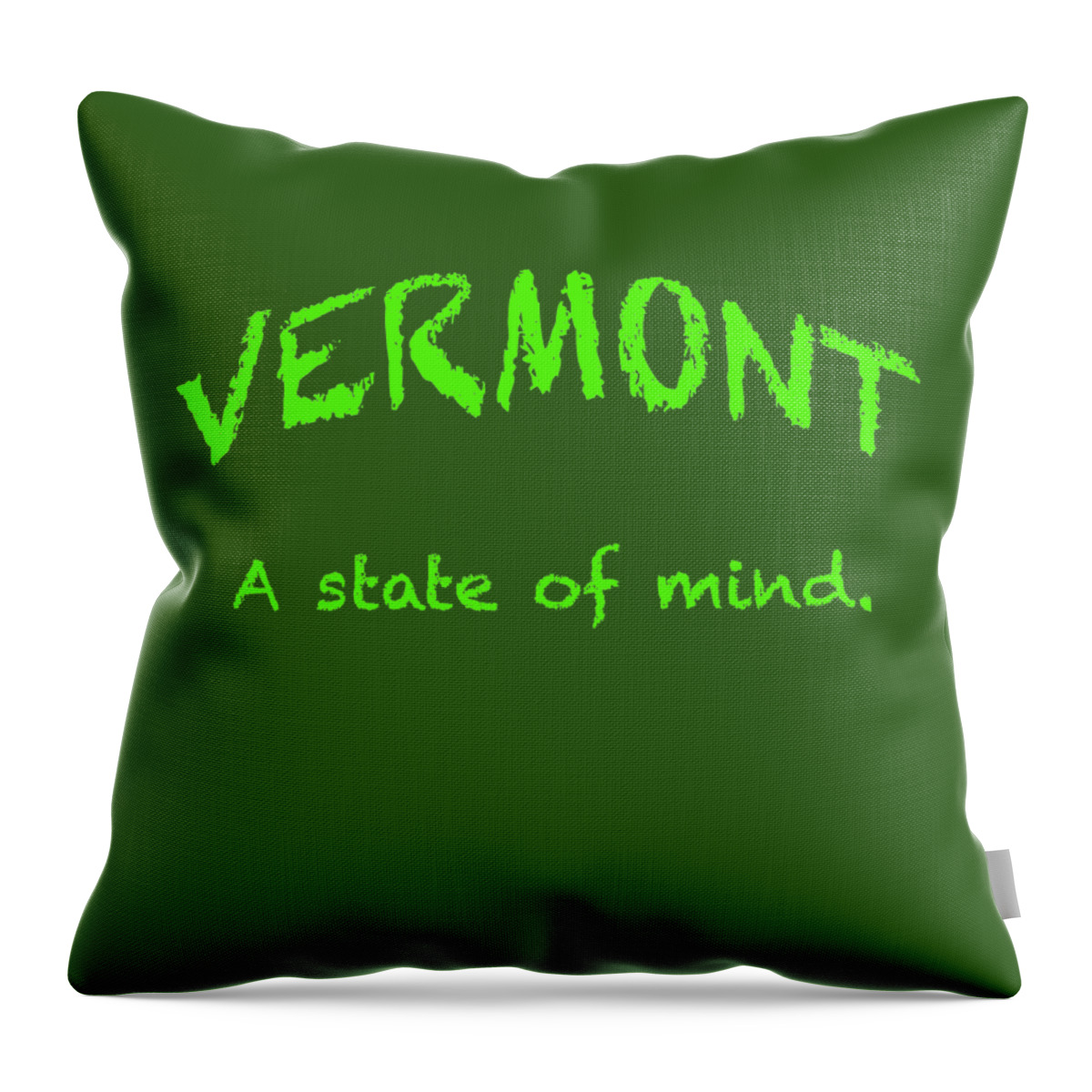 Vermont Throw Pillow featuring the digital art Vermont, A State of Mind #2 by George Robinson