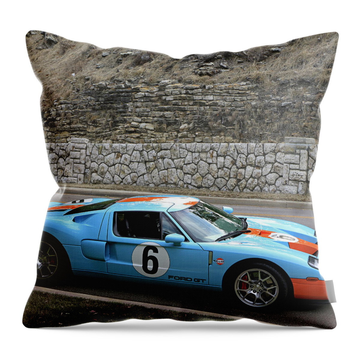 Ford Throw Pillow featuring the photograph 2006 Ford GT by Christopher McKenzie