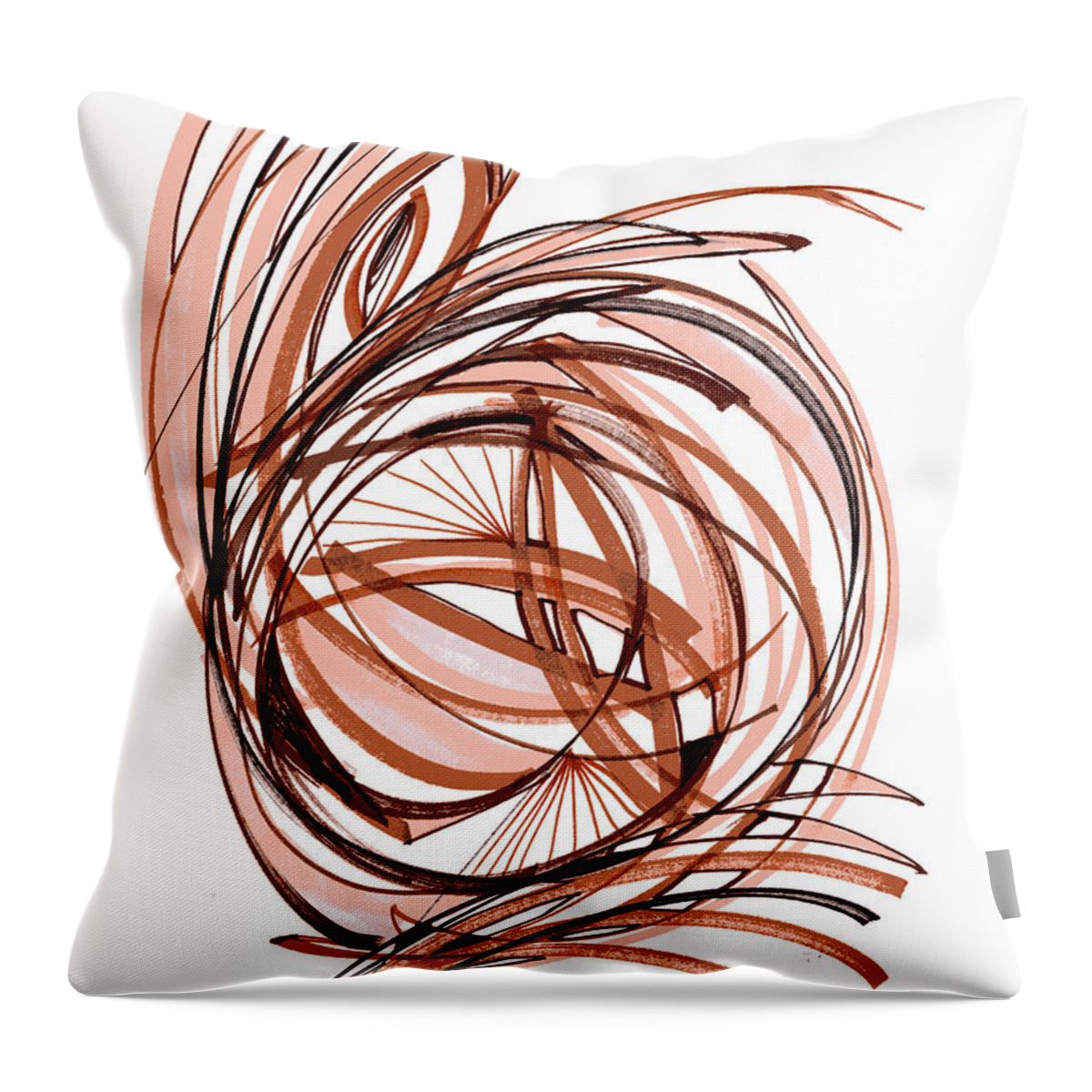 Abstract Art Throw Pillow featuring the drawing 2010 Abstract Drawing Six by Lynne Taetzsch