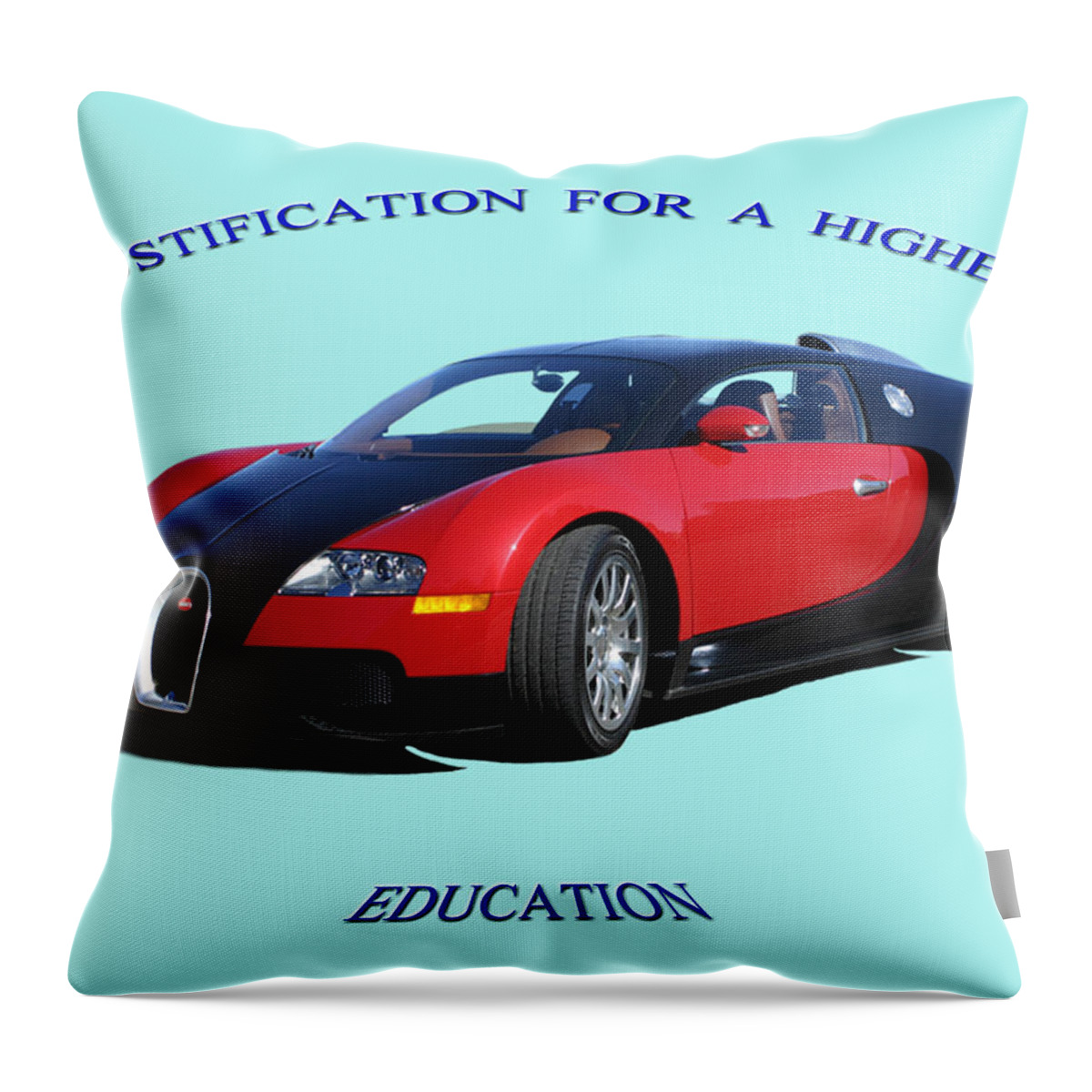Imagine Your Car Featured On A Tee-shirt Or Motivation Poster Throw Pillow featuring the photograph 2010 Bugatti Veyron by Jack Pumphrey