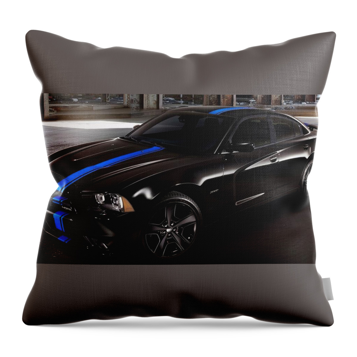 2011 Dodge Charger Throw Pillow featuring the photograph 2011 Dodge Charger by Jackie Russo