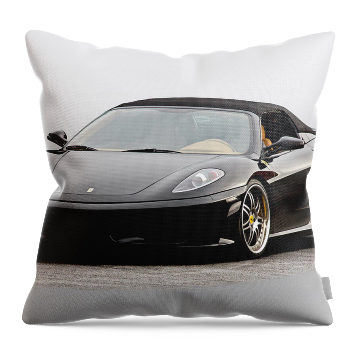 Auto Throw Pillow featuring the photograph 2013 Ferrari F430 Spider 'Studio' I by Dave Koontz