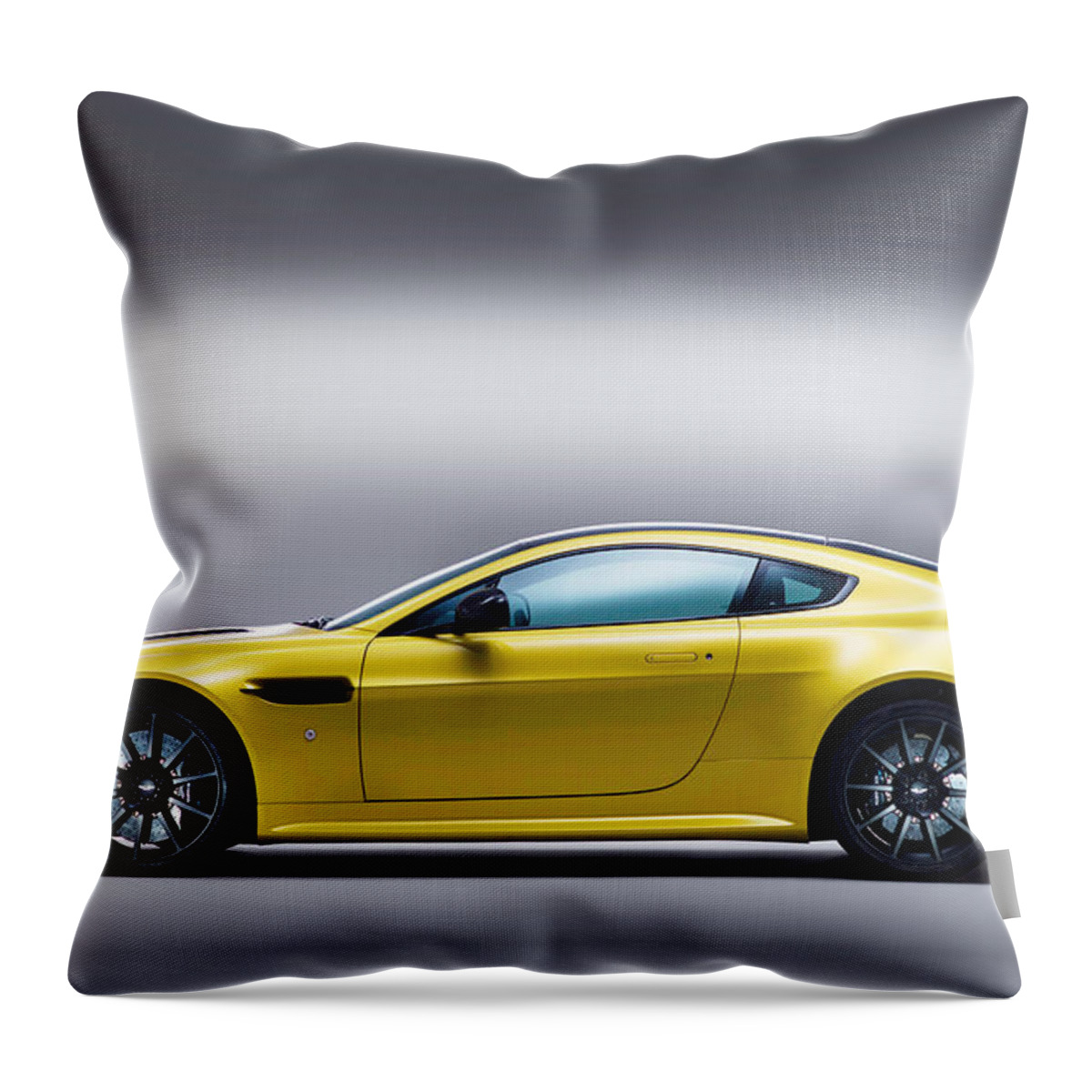 2014 Aston Martin V12 Vantage S Throw Pillow featuring the digital art 2014 Aston Martin V12 Vantage S by Super Lovely