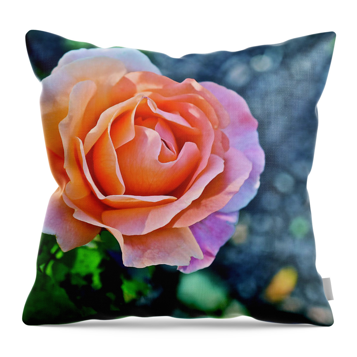 Rose Throw Pillow featuring the photograph 2016 Anniversary Rose Portrait by Janis Senungetuk