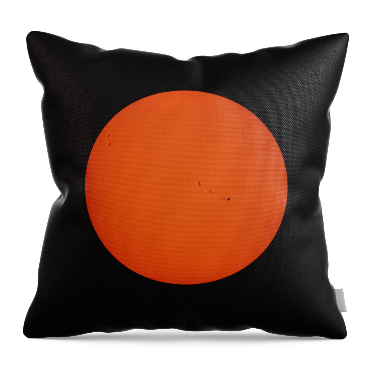 Terry D Photography Throw Pillow featuring the photograph 2017 Partial Solar Eclipse from New Jersey at 402 by Terry DeLuco