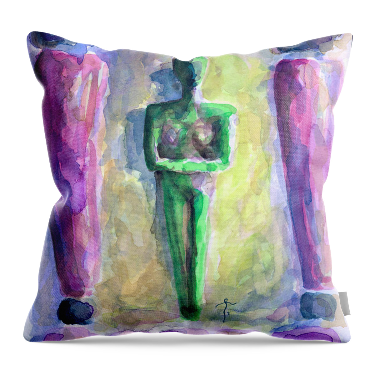 Painting Throw Pillow featuring the painting . #47 by James Lanigan Thompson MFA