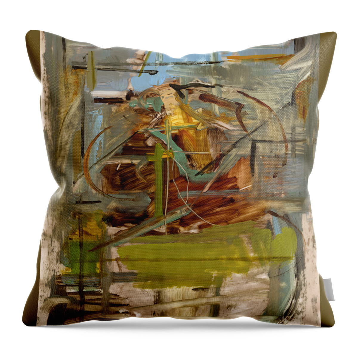 Bread Throw Pillow featuring the painting Untitled #27 by Chris N Rohrbach