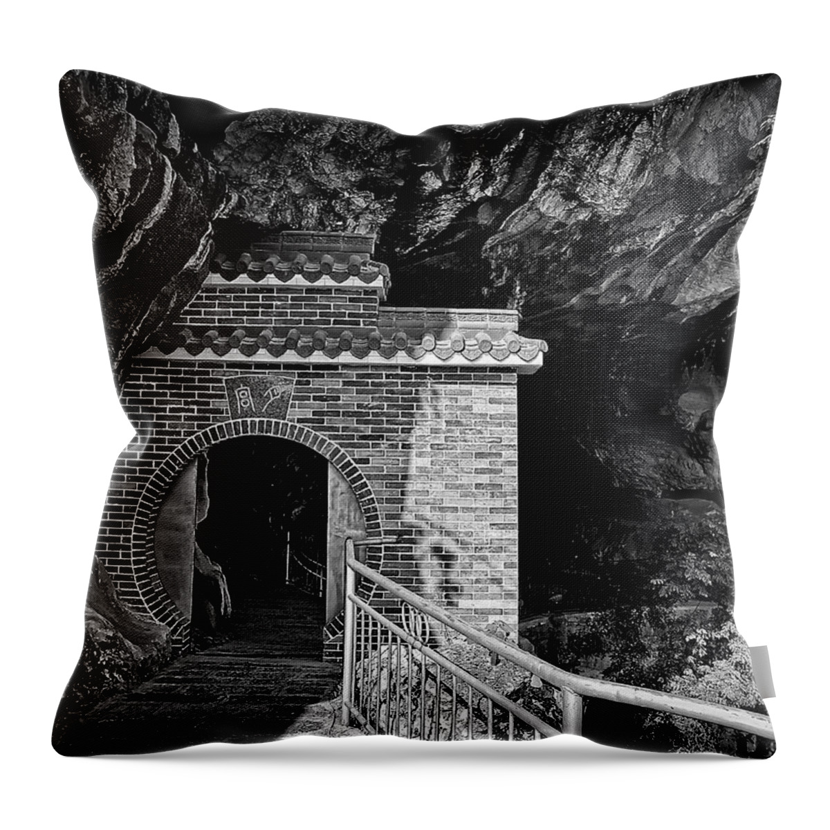 China Throw Pillow featuring the photograph China Guilin landscape scenery photography #21 by Artto Pan