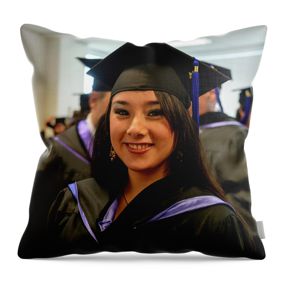  Throw Pillow featuring the photograph MSM Graduation Ceremony 2017 #21 by Maastricht School Of Management