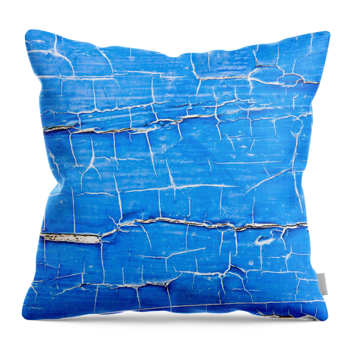 Abstract Throw Pillow featuring the photograph Peeling paint #21 by Tom Gowanlock