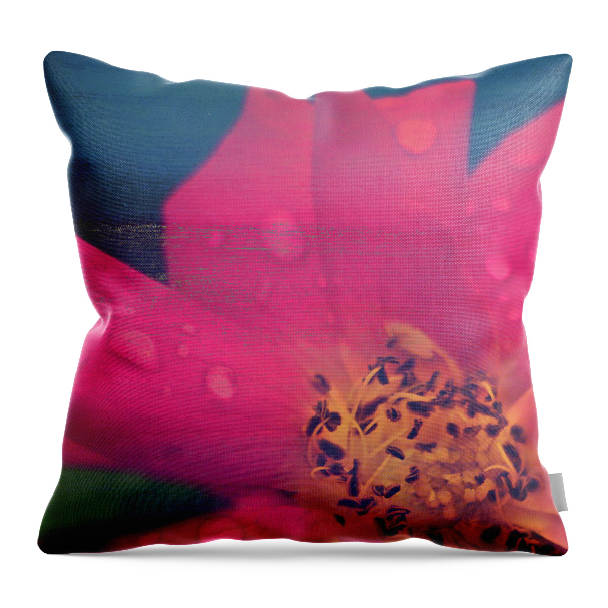 Texture Throw Pillow featuring the photograph Texture Flowers #21 by Prince Andre Faubert
