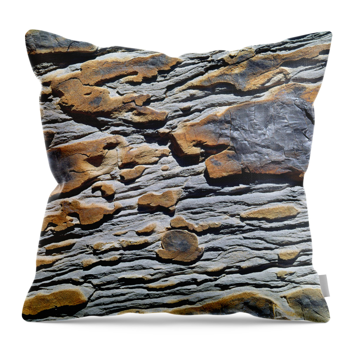 Rock Pattern Throw Pillow featuring the photograph 212M43 Rock Pattern by Ed Cooper Photography