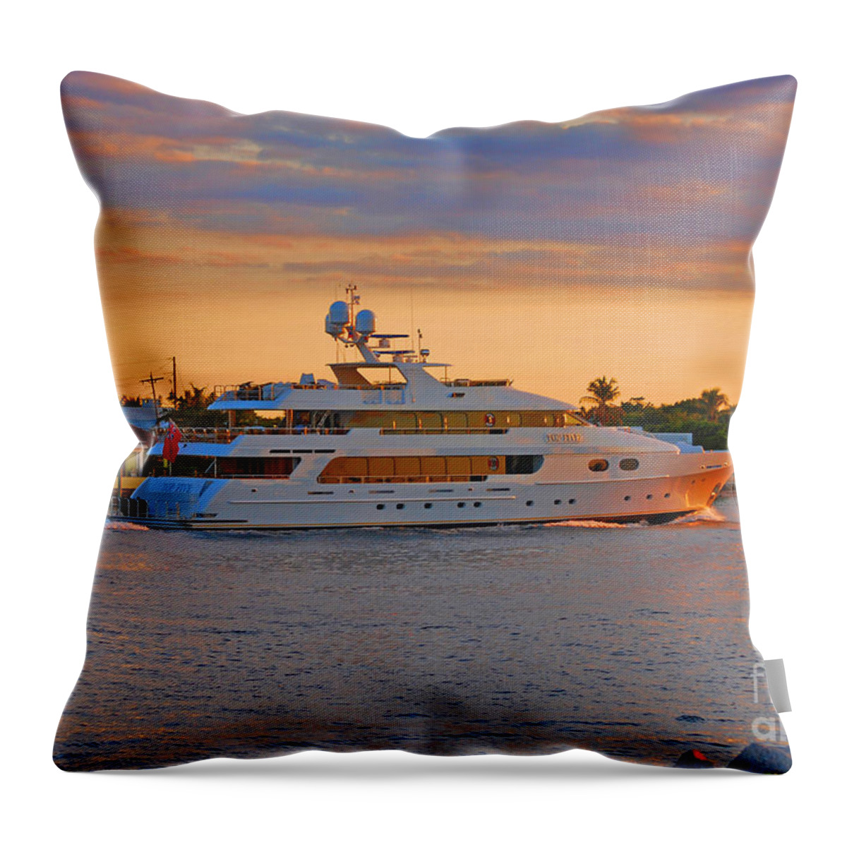 Top Five Throw Pillow featuring the photograph 22- Sunset Cruise by Joseph Keane