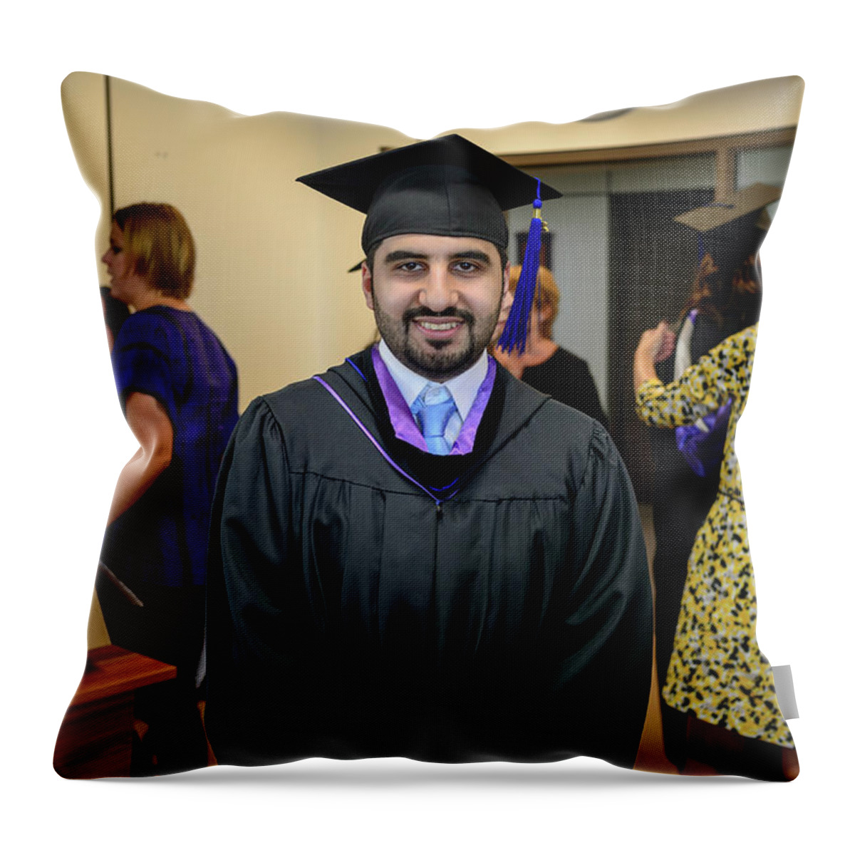  Throw Pillow featuring the photograph MSM Graduation Ceremony 2017 #24 by Maastricht School Of Management