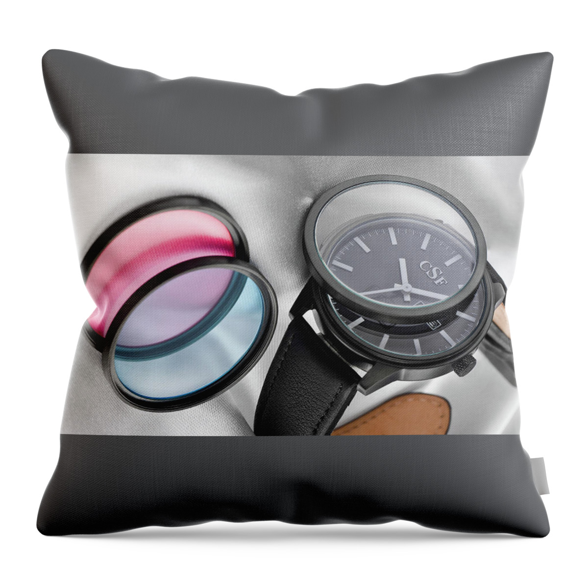 Watch Throw Pillow featuring the digital art Watch #29 by Super Lovely