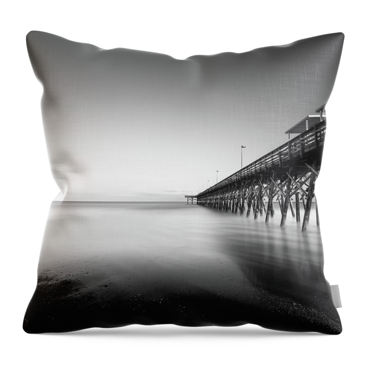 Pier Throw Pillow featuring the photograph 2nd ave Pier Sunset by Ivo Kerssemakers