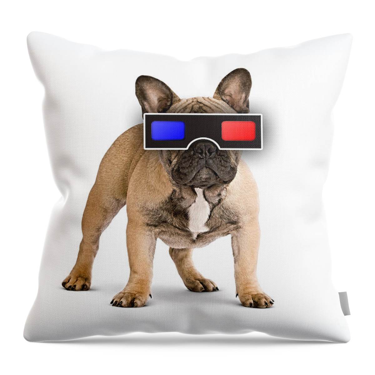 Dog Throw Pillow featuring the mixed media 3D Dog Collection by Marvin Blaine