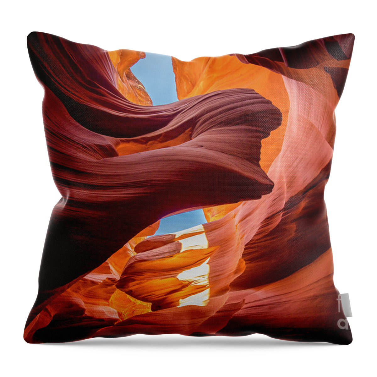 Abstract Throw Pillow featuring the photograph Antelope Canyon #3 by JR Photography
