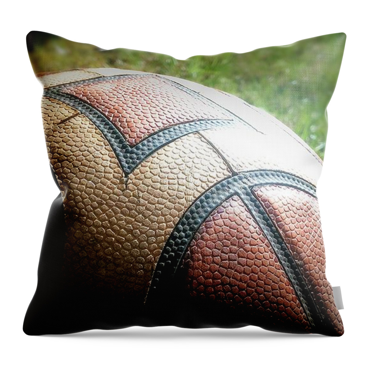 Basketball Throw Pillow featuring the photograph Basketball #3 by Mariel Mcmeeking