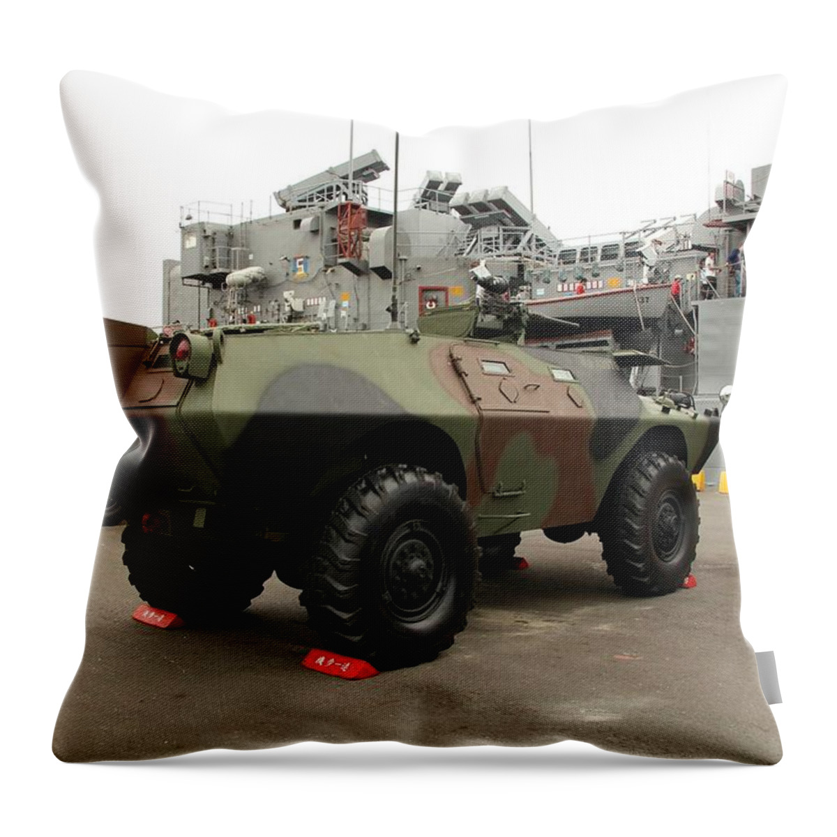 Cadillac Gage Commando Throw Pillow featuring the photograph Cadillac Gage Commando #3 by Mariel Mcmeeking