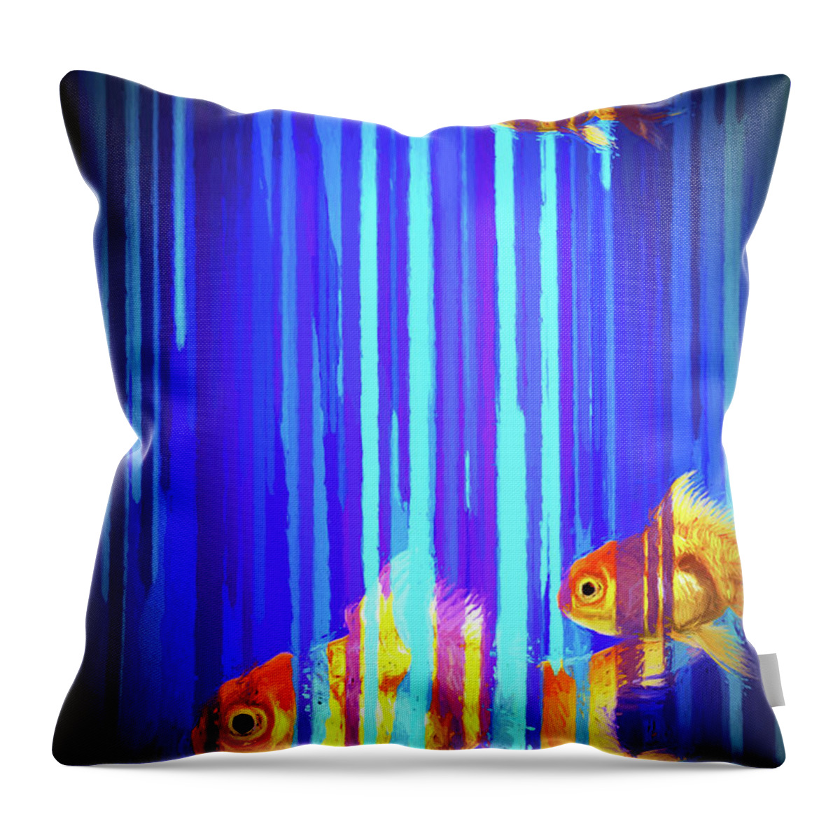 3 Throw Pillow featuring the photograph 3 Fish by James Bethanis