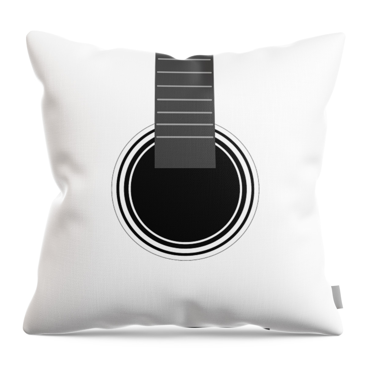 Abstract Throw Pillow featuring the digital art Guitar #6 by Michal Boubin