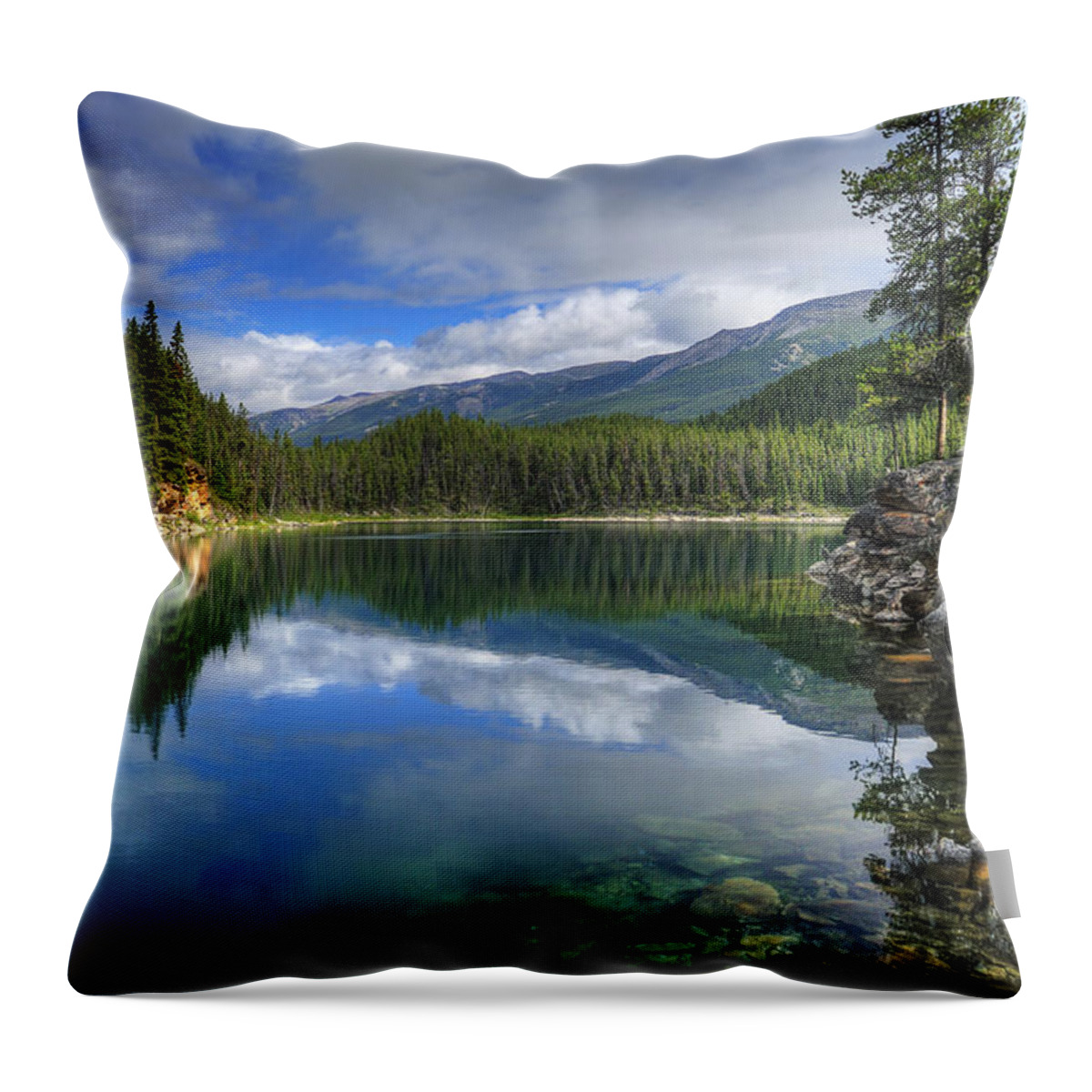Lake Throw Pillow featuring the photograph Horseshoe Lake #1 by Wayne Sherriff