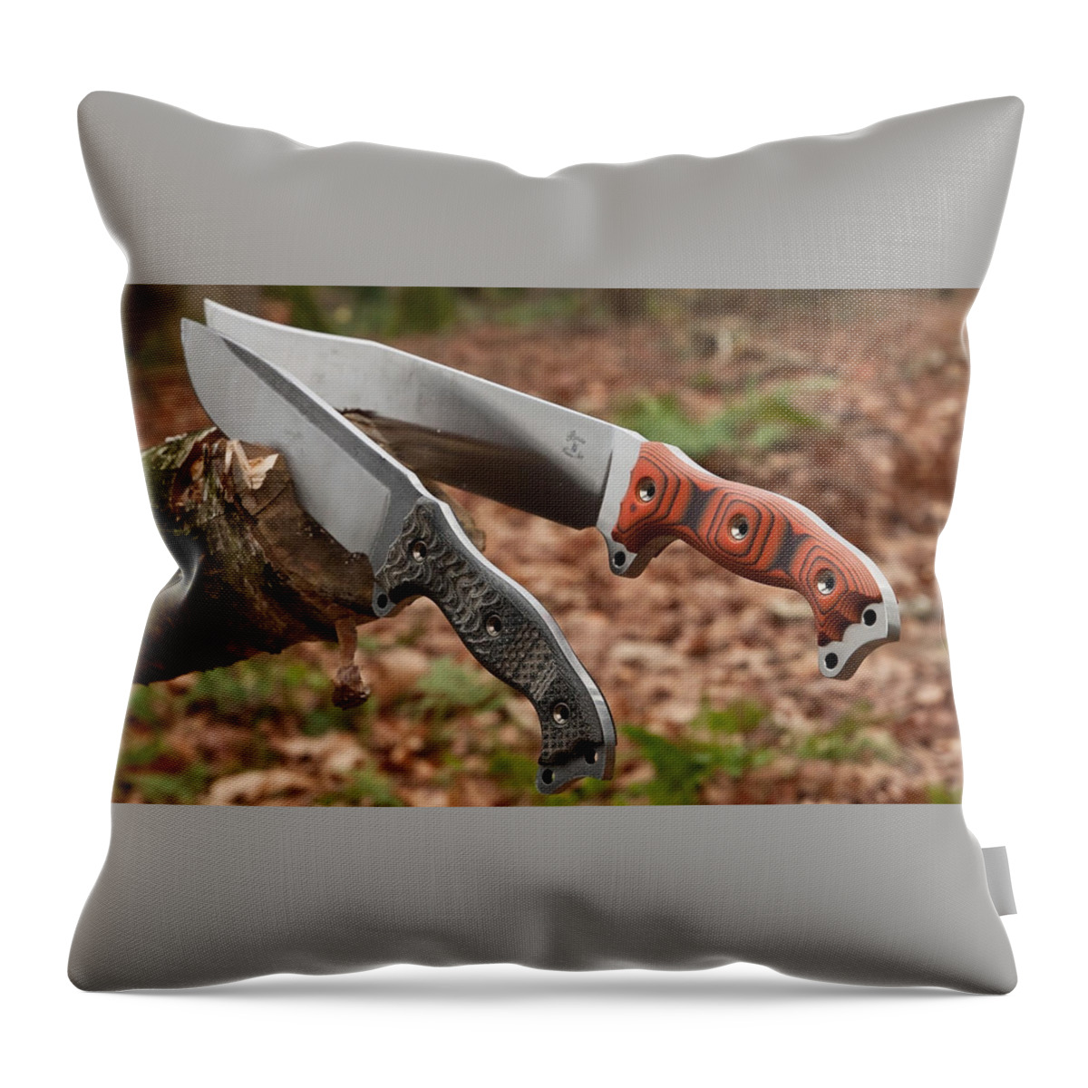 Knife Throw Pillow featuring the digital art Knife #3 by Super Lovely