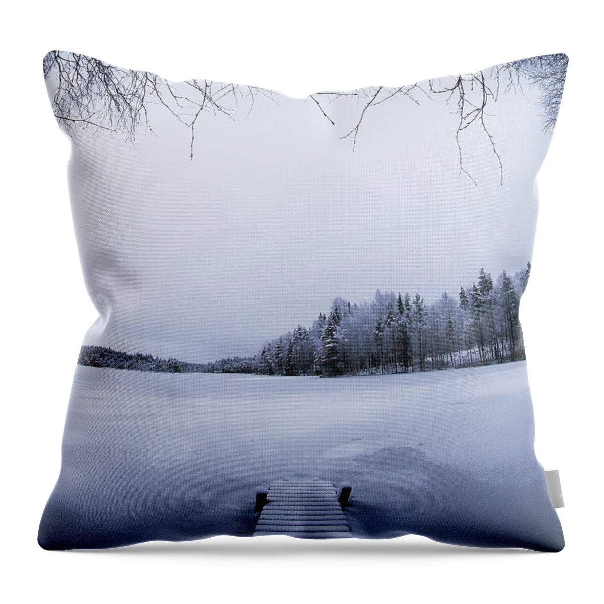 Lehtokukka Throw Pillow featuring the photograph Koverolampi #3 by Jouko Lehto