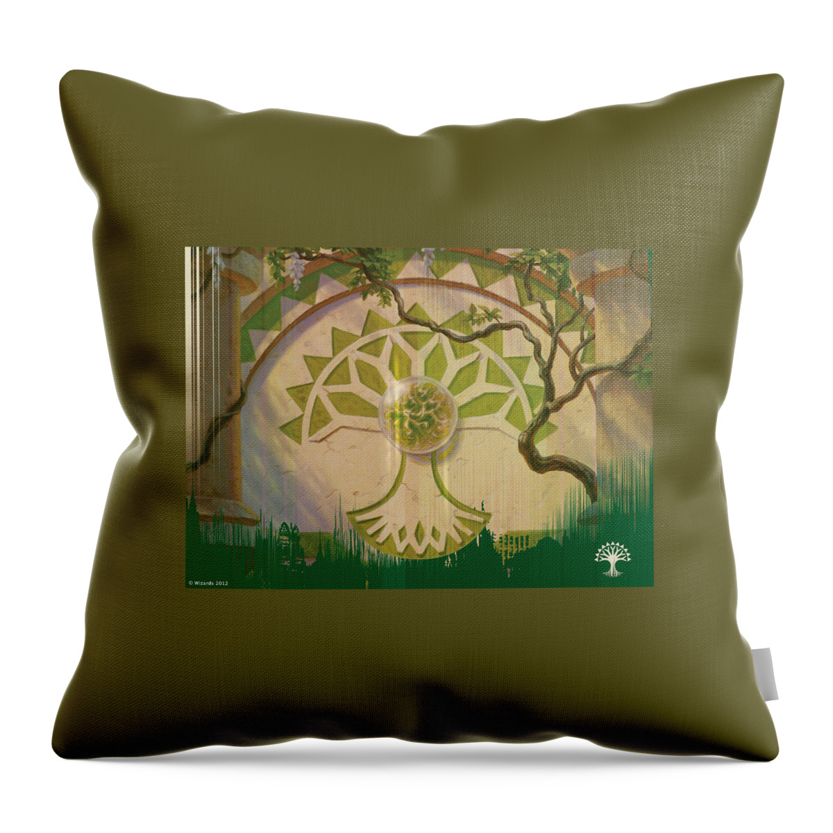 Magic The Gathering Throw Pillow featuring the digital art Magic The Gathering #3 by Maye Loeser