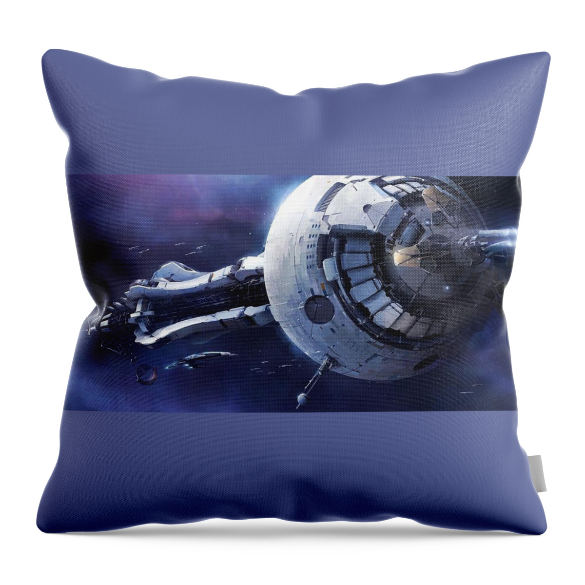 Mass Effect Throw Pillow featuring the digital art Mass Effect #3 by Maye Loeser
