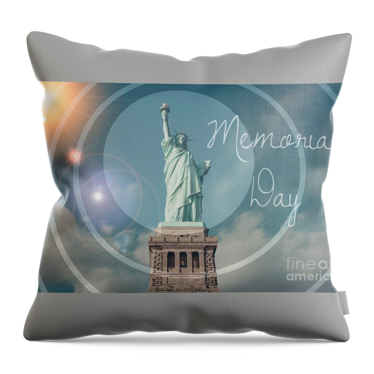 International Throw Pillow featuring the digital art Memorial Day #3 by Frederick Holiday
