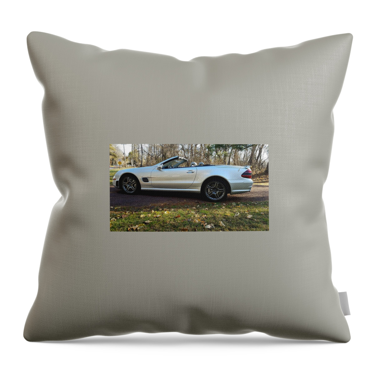 Mercedes-benz Sl65 Amg Throw Pillow featuring the photograph Mercedes-Benz SL65 AMG #3 by Mariel Mcmeeking