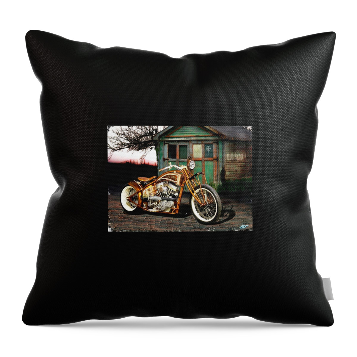 Motorcycle Throw Pillow featuring the photograph Motorcycle #3 by Jackie Russo