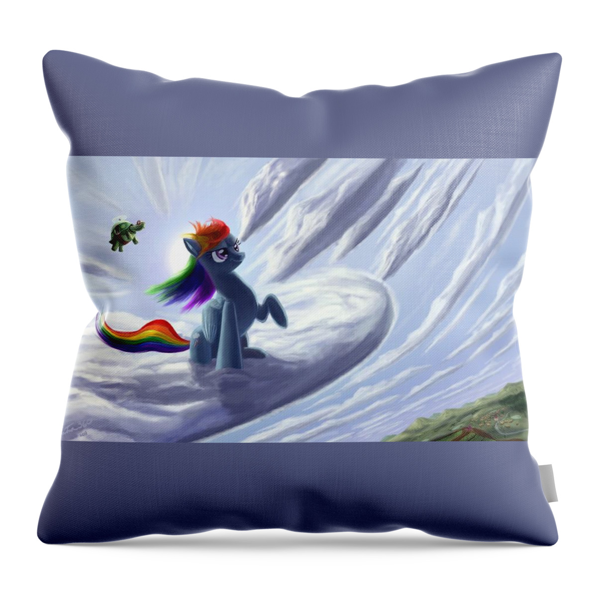 My Little Pony Friendship Is Magic Throw Pillow featuring the digital art My Little Pony Friendship is Magic #3 by Maye Loeser