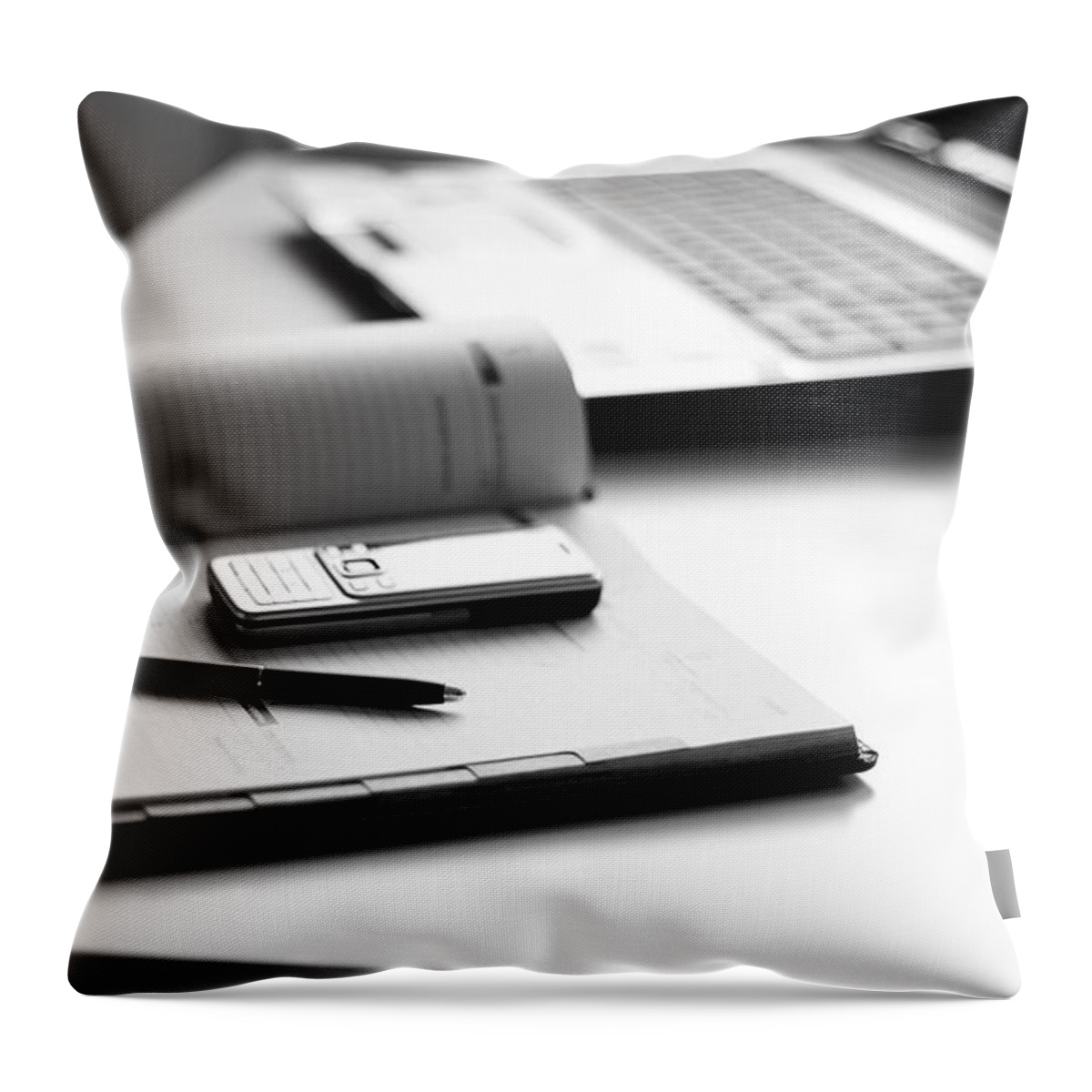 Phone Throw Pillow featuring the digital art Phone #3 by Super Lovely