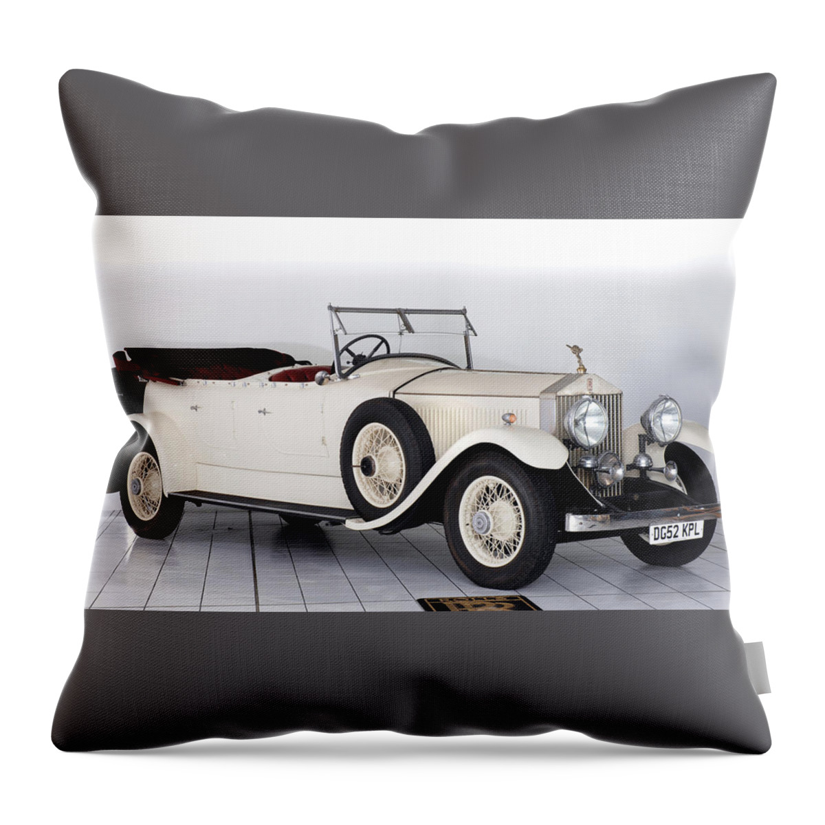 Rolls-royce Throw Pillow featuring the photograph Rolls-Royce #3 by Jackie Russo