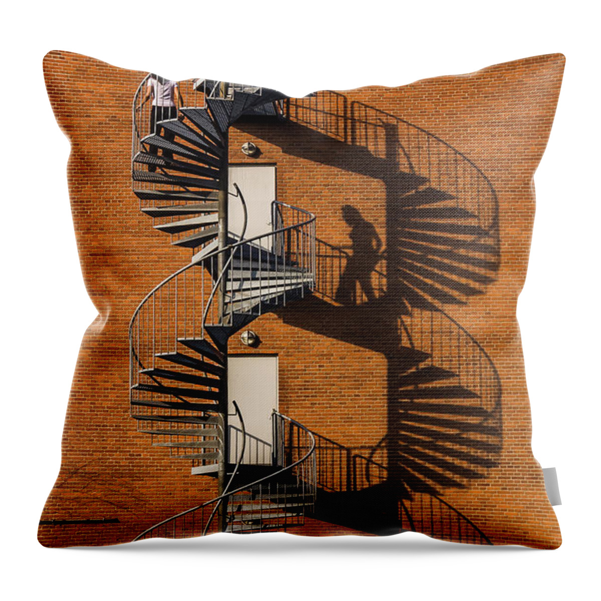 Spiral Staircase Throw Pillow featuring the photograph Spiral Staircase #3 by Elmer Jensen